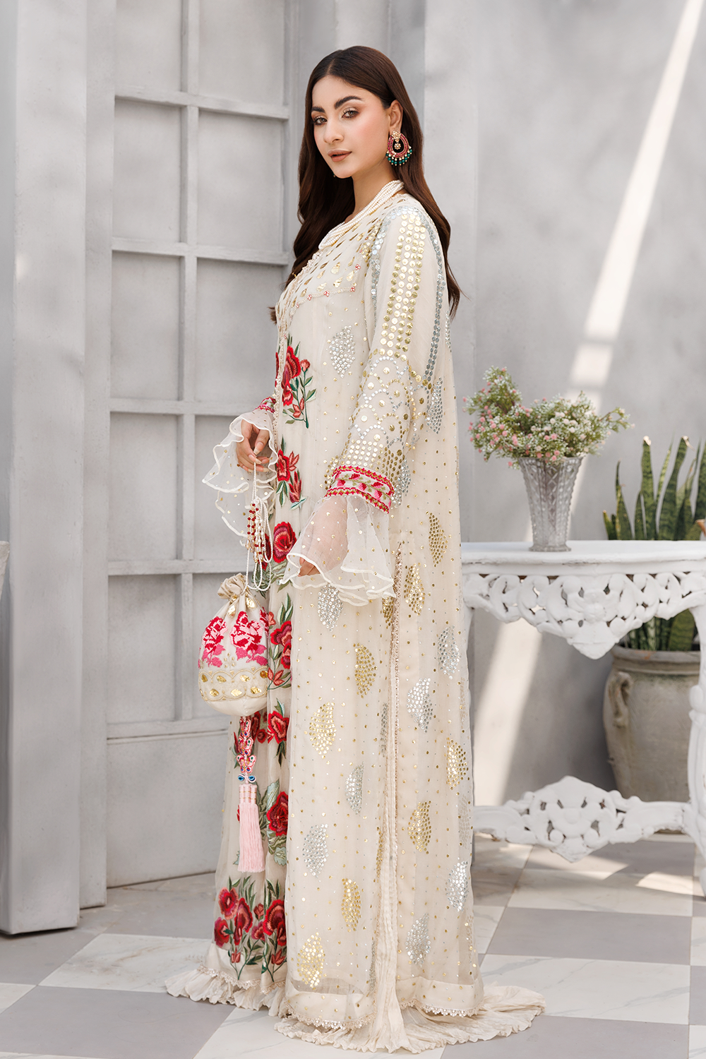Charming Rose Embellished Gown